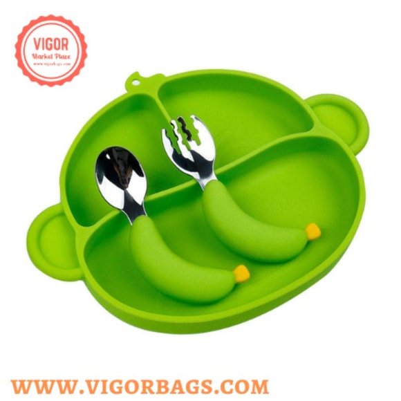 Baby Toddler Training Divided Plate with Bottom Grip set - Picture 6 of 7